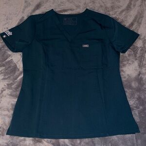 Figs Women's Deep Teal Short Sleeve Top